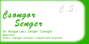 csongor senger business card